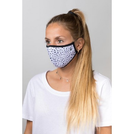 ABBACINO Mascareta Adult Dots / Blanc