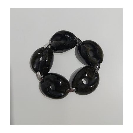 LUXENTER / Pulsera en Plata y Obsidiana