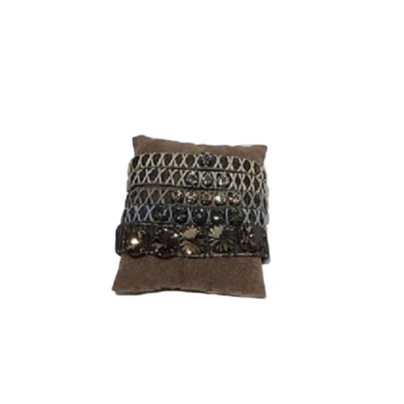 LA HOLA Pulsera piel y Swarovski