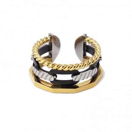 ANARTXY Anillo eslabones tricolor