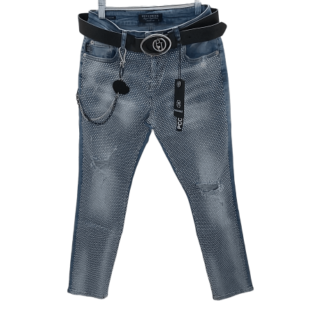 PUCCIHINO JEANS Jeans denim pedrería