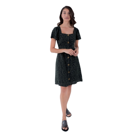 LYLU Vestido Primula estampado de hojas