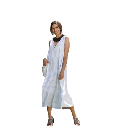 LFDL Vestido estampado rayas