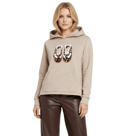 LOLITAS&L Sudadera de punto con zapatillas y capucha