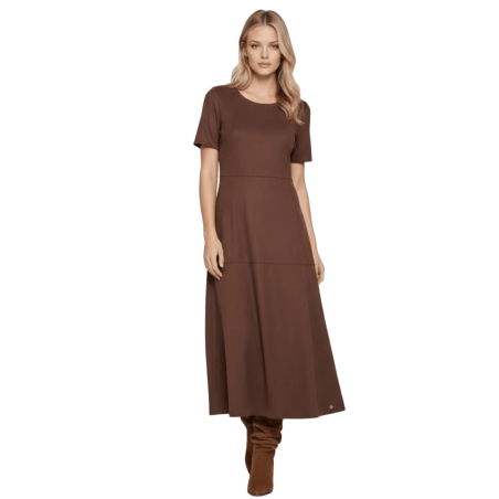 LOLITAS&L Vestido largo marrón piel de melocotón