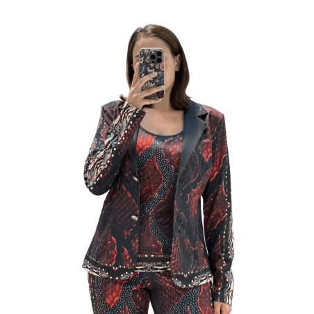 MISSY Americana animal print rojo