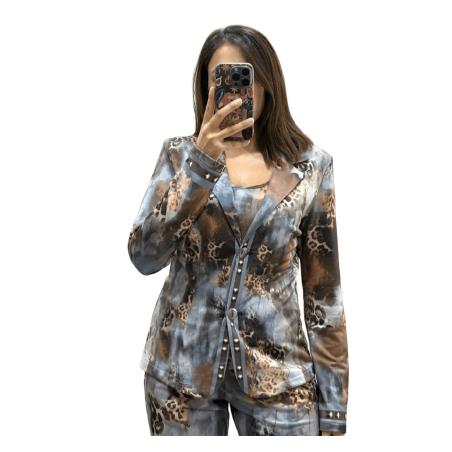 MISSY Americana animal print marrón