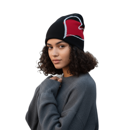 MOSCHINO Gorro corazón rojo grande