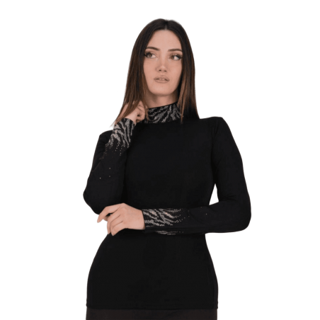 DARK MORE Camiseta pedrería cebra