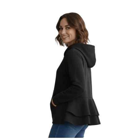 LOLITAS&L Chaqueta con volante y capucha