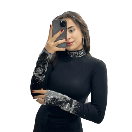 DARK MORE Camiseta pedrería versace