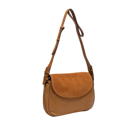 ABBACINO Bandolera en piel y serraje