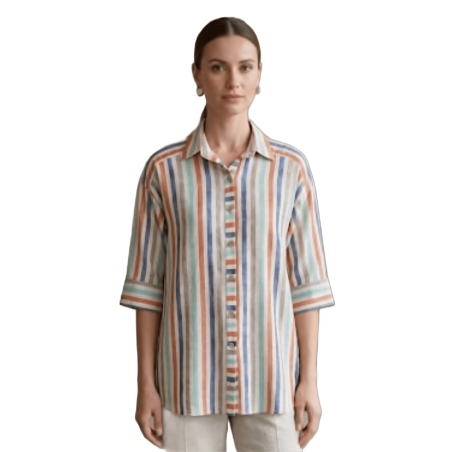 DONA Camisa multirayas de colores 