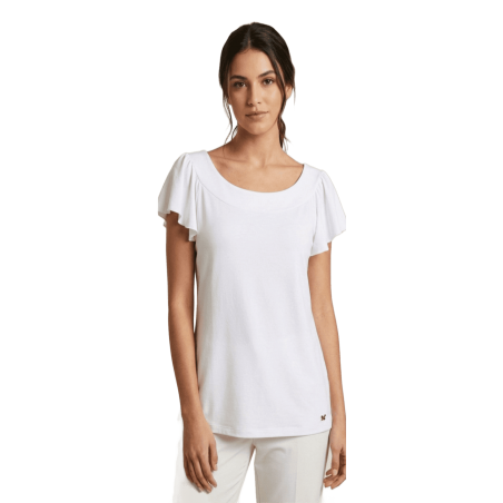 SCUSI Camiseta con lazo escote