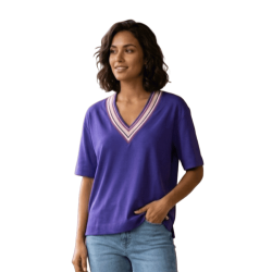 SCUSI Blusa con cuello de...