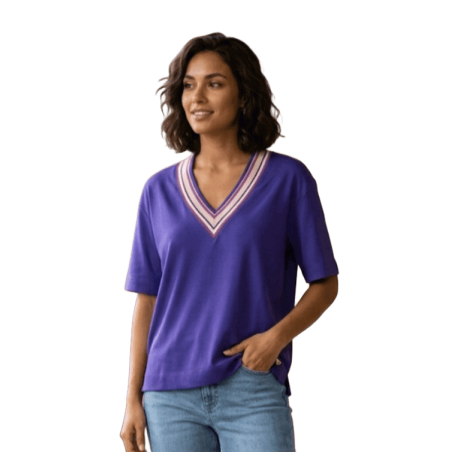 SCUSI Camiseta con cuello de punto