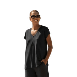 SCUSI Camiseta con cuello pico