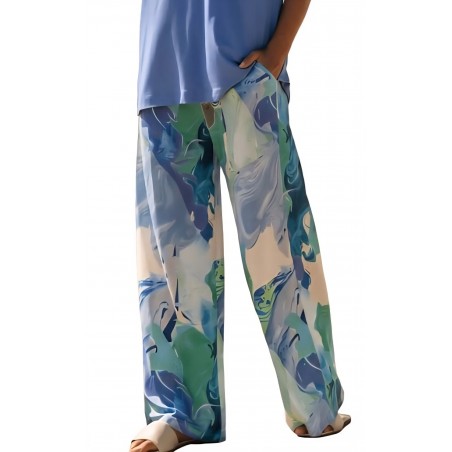 SCUSI Pantalon estampado acuarela