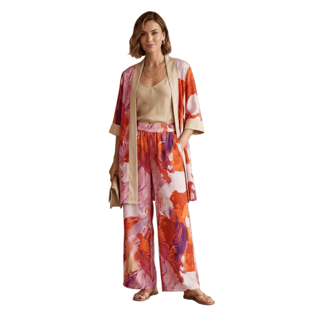 SCUSI Kimono estampado acuarela