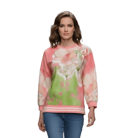 MISSY Camiseta floral brillos
