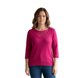 OBOLO Jersey calado fucsia...