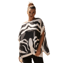 SCUSI Blusa estampado cebra...