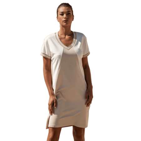 SCUSI Vestido cuello pico de punto