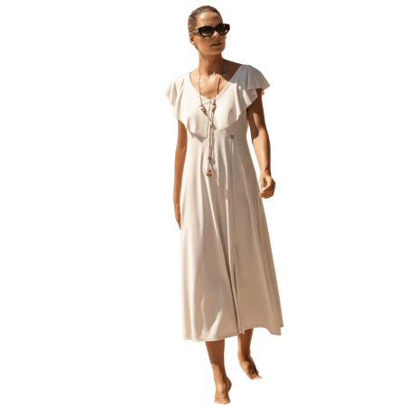 SCUSI Vestido largo con abalorio