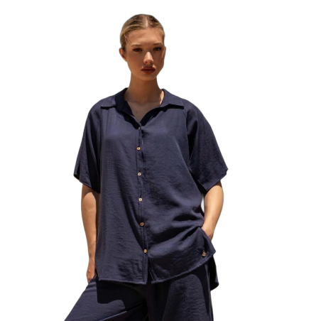 SCUSI Camisa larga con cuello pico