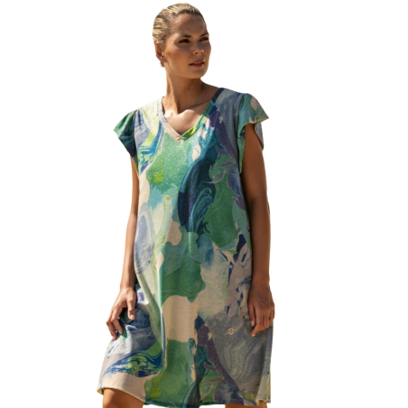 SCUSI Vestido estampado acuarela