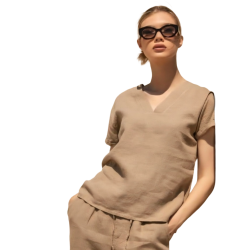 SCUSI Camisa cuello pico -...