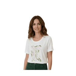 DONA Camiseta linias - ÚNICO