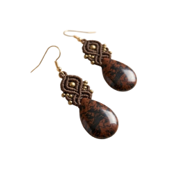 LUXURY Pendientes piedra y...