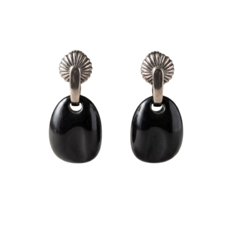 LUXENTER / Pendientes Plata y Obsidiana