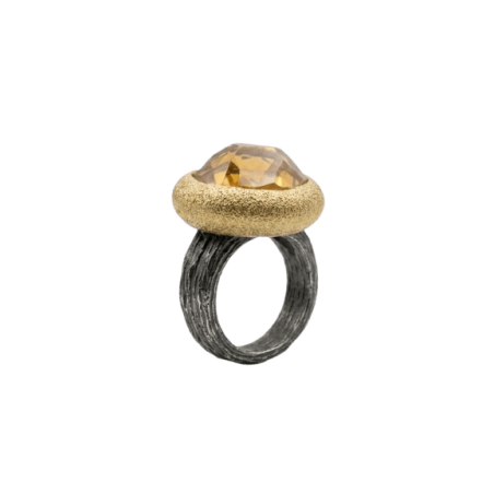 ESTROSIA Anillo rosa citrinio