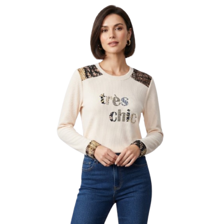 DONA Jersey estampado tres chic