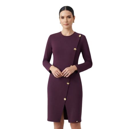 SCUSI Vestido con detalles dorados