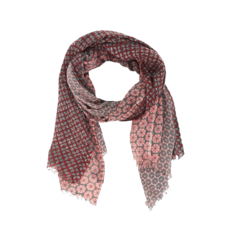 Pañuelo de lana con estampado geométrico