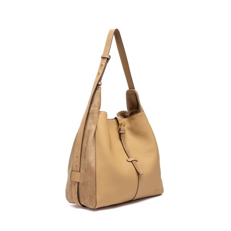 ABBACINO Bolso de hombro en piel y serraje